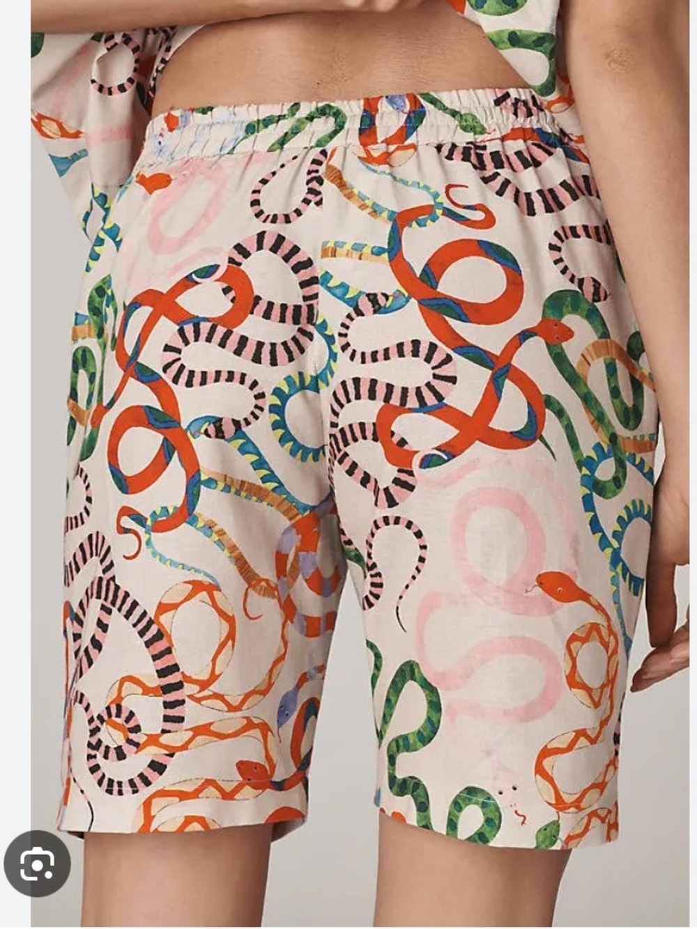 NEW Anthropologie Rachel Antonoff x Timmy Linen Blend Snake Shorts XS - Picture 2 of 6
